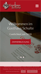 Mobile Screenshot of gasthaus-schulte.de