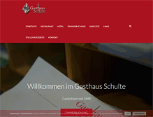 Tablet Screenshot of gasthaus-schulte.de